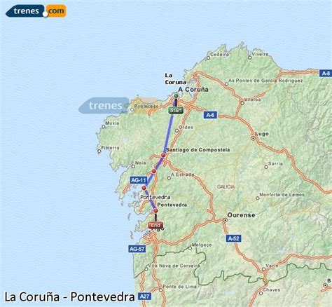 La Coruña → Pontevedra: precios y horarios